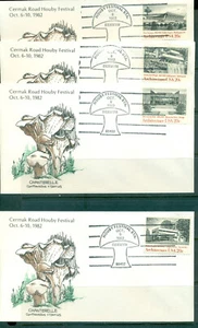 1982 conjunto de cuatro portadas especiales = hongos temáticos = Festival Houby - Imagen 1 de 1