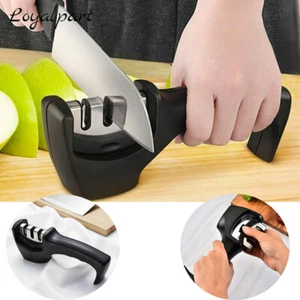 Knife Sharpener 3 Stage Professional Tungsten Kitchen Sharpening System Tool - Picture 1 of 9