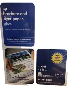 HP Glossy Brochure/Flyer Paper-8.5x11,150sheets,44lb.NEW! - Zdjęcie 1 z 5