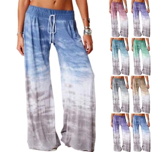 Women Boho Baggy Harem Pants Hippie Wide Leg Gypsy Yoga Palazzo Casual Trousers+ - Picture 1 of 16