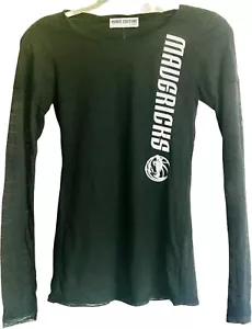 Top de mujer Rubee Couture Dallas Mavericks negro ajustado en capas manga larga - Imagen 1 de 2