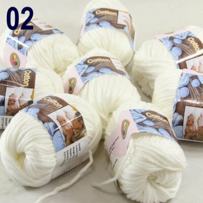 Sale New 8Skeinsx50gr Soft 100% Cotton Chunky Super Bulky Hand Knitting Yarn 02 - Image 1 of 4