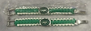 Brazalete de supervivencia New York Jets Paracord 9 pulgadas con cierre de aleación resistente  - Imagen 1 de 3