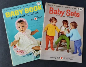 Baby Book No. 165, Baby Sets Book 181, Knit and Crochet Patterns Coats & Clarks - Picture 1 of 2