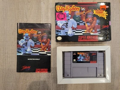 Clay Fighter SNES - ¡Caja, Manual y Bandeja de Juego Inserto incluidos!! Foto 1 de 4