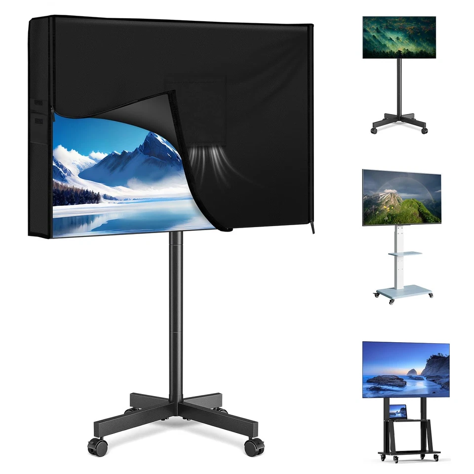 Mobile Outdoor TV Stand Cover, 45-60 Inch Heavy Duty 600D Oxford Fabric Water... - Image 1 of 4
