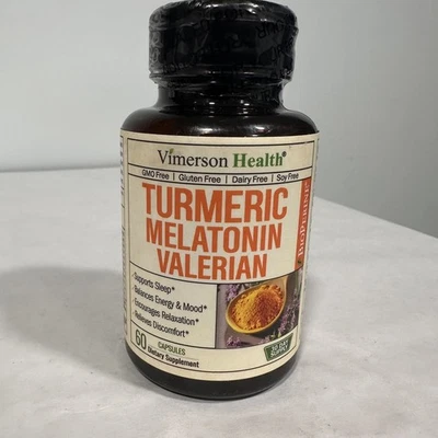 Cúrcuma, melatonina y valeriana Vimerson Health - relajación, sueño, caducidad 26/07 Foto 1 de 4