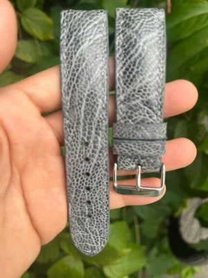 Correa de reloj 26m 24mm 22mm 21mm 20mm 19 18 16 14 gris piel de avestruz Foto 1 de 4