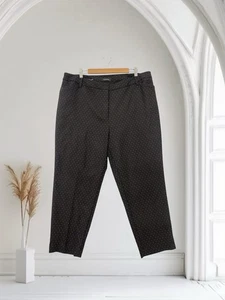 Talbots Women’s High Waist Tailored Ankle Pants Size 20WP Black & Red Polka Dot - Picture 1 of 19