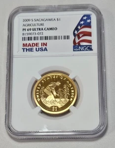 2009 S Sacagawea Agriculture $1 NGC PF69 Ultra Cameo in Made in USA Label - Bild 1 von 2