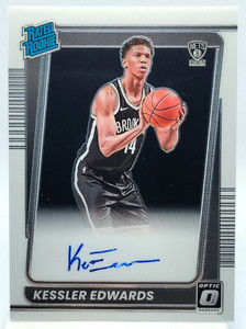 Kessler Edwards Rookie Auto ON CARD 2021-22 Donruss Optic Rated Signatures #154