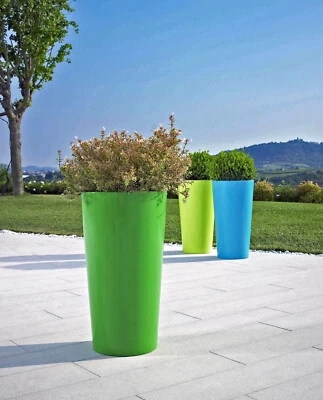 12 Farben Blumentopf mit Einsatztopf 33 cm rund 61 cm hoch Übertopf Kübel Vase - Bild 1 von 4