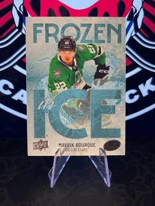 Mavrik Bourque 2024-25 cubierta superior hielo congelado en hielo RC #FI-39 (rasgado) LEER - Imagen 1 de 2