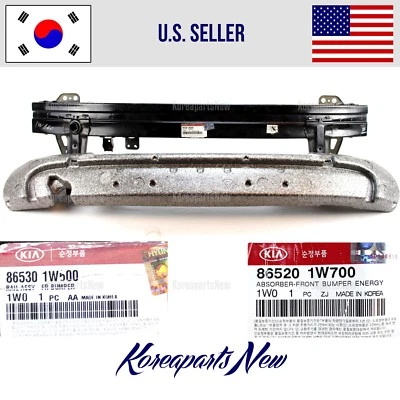 FRONT BUMPER IMPACT BAR + ABSORBER (GENUINE) KIA RIO HATCHBACK 2016-2017 - Изображение 1 из 4