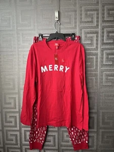 FAMILY PAJAMAS Men's Large Cotton Knit Holiday Pajama Set - Picture 1 of 3