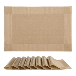Placemats Set of 8 PVC Placemats for Kitchen Dining Table Decor Washable Heat... - Picture 1 of 7