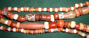 Long Strand 30" Colorful Sahara Neolithic Stone Beads, Ancient African Artifacts - Picture 1 of 6