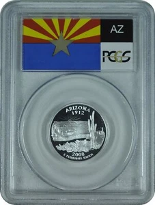 Arizona 2008-S PCGS PR70DCAM plata Statehood Quarter - Imagen 1 de 1