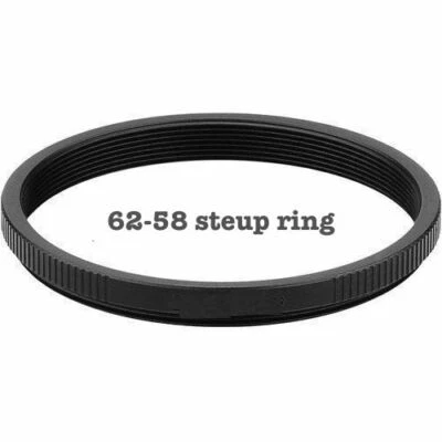 62-58 adapter ring to use 58mm lenses on 62mm thread lens - Image 1 of 2