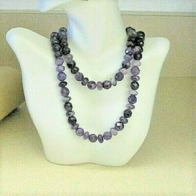 Jay King 925 Silver 36" Faceted Purple Amethyst Beaded Necklace NWT  - Image 1 of 3