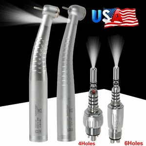 Pieza de mano LED de fibra óptica dental estándar/cabeza grande LED acoplador rápido 4 orificios/6 orificios - Imagen 1 de 26