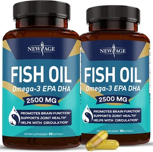Omega 3 Fish Oil 2500Mg Supplement Immune & Helath Support – Promotes Joint, Eye - Picture 1 of 12