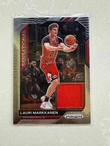 2020-21 Panini Prizm Lauri Markkanen Sensational Swatches GAME WORN #SSW-LMR - Picture 1 of 2