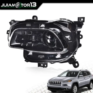 Faro apto para Jeep Cherokee 2014-2017 2015 delantero izquierdo lado del conductor lámpara negra - Imagen 1 de 12