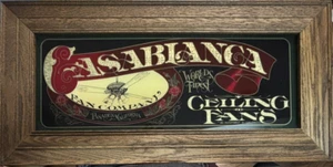 CASABLANCA "Worlds Finest Ceiling Fan" FRAMED SIGN - 29.5 x 14.75 - Picture 1 of 4
