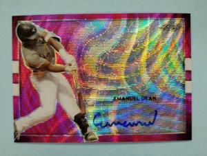 2018 Leaf Perfect Game Emanuel Dean Auto Pink Wave #BA-ED1 Card /6