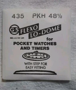 Germanow-Simon Mach (GS) PKH48 1/2 Watch Crystal 44.5MM Part Flexo Lo-Dome NOS  - Picture 1 of 2