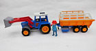 PLAYMOBIL Traktor mit Frontlader und Erntewagen/ Ernteanhnger aus Set 3073