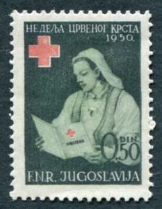 YUGOSLAVIA 1950 50p SG664 mint MH FG OBLIGATORY TAX Red Cross #A07 - Picture 1 of 1