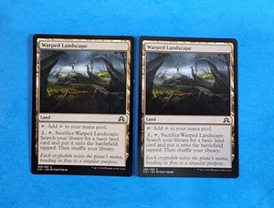 2x Warped Landscape Shadows Over Innistrad Mtg Magic Card Land Mana 280 - Picture 1 of 2