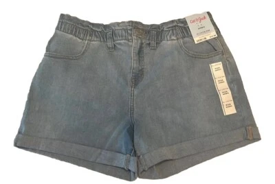 Cat & Jack Size XL (14/16 Plus) Denim Shorts Adj Waist Super Stretch Cuffed - Image 1 of 4