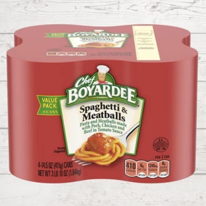 Chef Boyardee Spaghetti and Meatballs, 14.5 Oz Cans, Pack of 4 - Picture 1 of 9