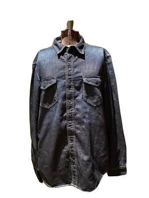 Camisa de mezclilla elástica manga larga Timberland Mumford River para hombre A1037. Talla: L Foto 1 de 4