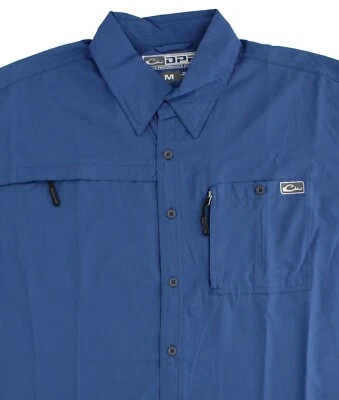 Drake DPF Performance Men's Fishing Shirt Mesh Paneled, Button Down Short Sleeve - Image 1 of 4