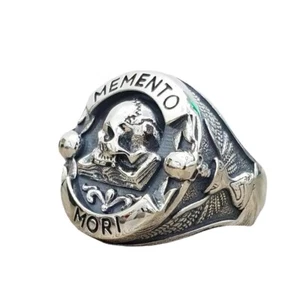 Anillo de plata calavera Memento Mori - Imagen 1 de 5