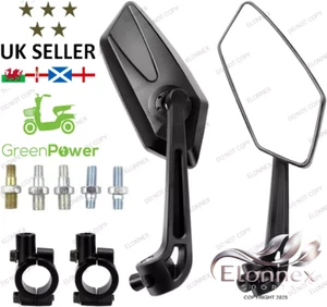 GREEN POWER MOBILITY SCOOTER MIRRORS  FREE NEXT DAY DELIVERY! - Picture 1 of 8