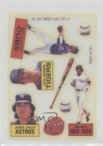 1985 Topps Transfers Rick Sutcliffe Jack Morris Jose Cruz Jim Rice HOF