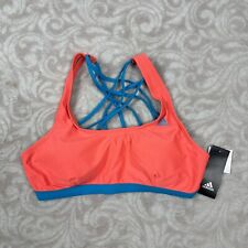 Adidas Women's Crossback Top Strappy Sports Bra Sz Large Neon Peach Workout NWT