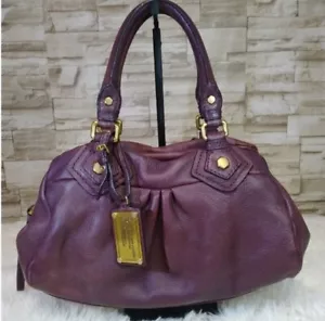 Marc Jacobs Classic Q Baby Groovy Handbag Purple Brown - Picture 1 of 10