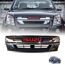 Front Chrome Grill Grille with Red Badge For Isuzu Dmax D-max Holden 2007-2011