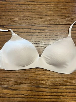Gilligan & O'Malley Lined Wireless Maternity Nursing Bra, Beige, Nude, Size 36B - Image 1 of 4