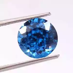 AAA+ Turmalina Paraiba Azul Brasileño Natural Suelta Redonda Piedra Preciosa Corte 12X12 MM - Imagen 1 de 5
