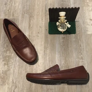 Polo Ralph Lauren Driving Penny Loafer Brown Leather Reynold sz 13 D NICE 11721 - Picture 1 of 8