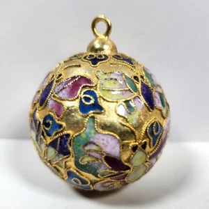 De Colección Cloisonné Adorno Bola Oro Mariposas Floral Navidad Pascua Primavera 2 pulgadas - Imagen 1 de 8