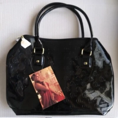 QUEEN Purse Bag BY QUEEN LATIFAH Women Black Purse red lining Queen Logo NEW - Image 1 of 4