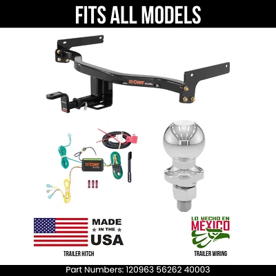 Enganche de remolque Lincoln MKC 15-19 4 pines cableado bola de 2" se adapta a todos los remolques Curt 3,5 k Foto 1 de 4